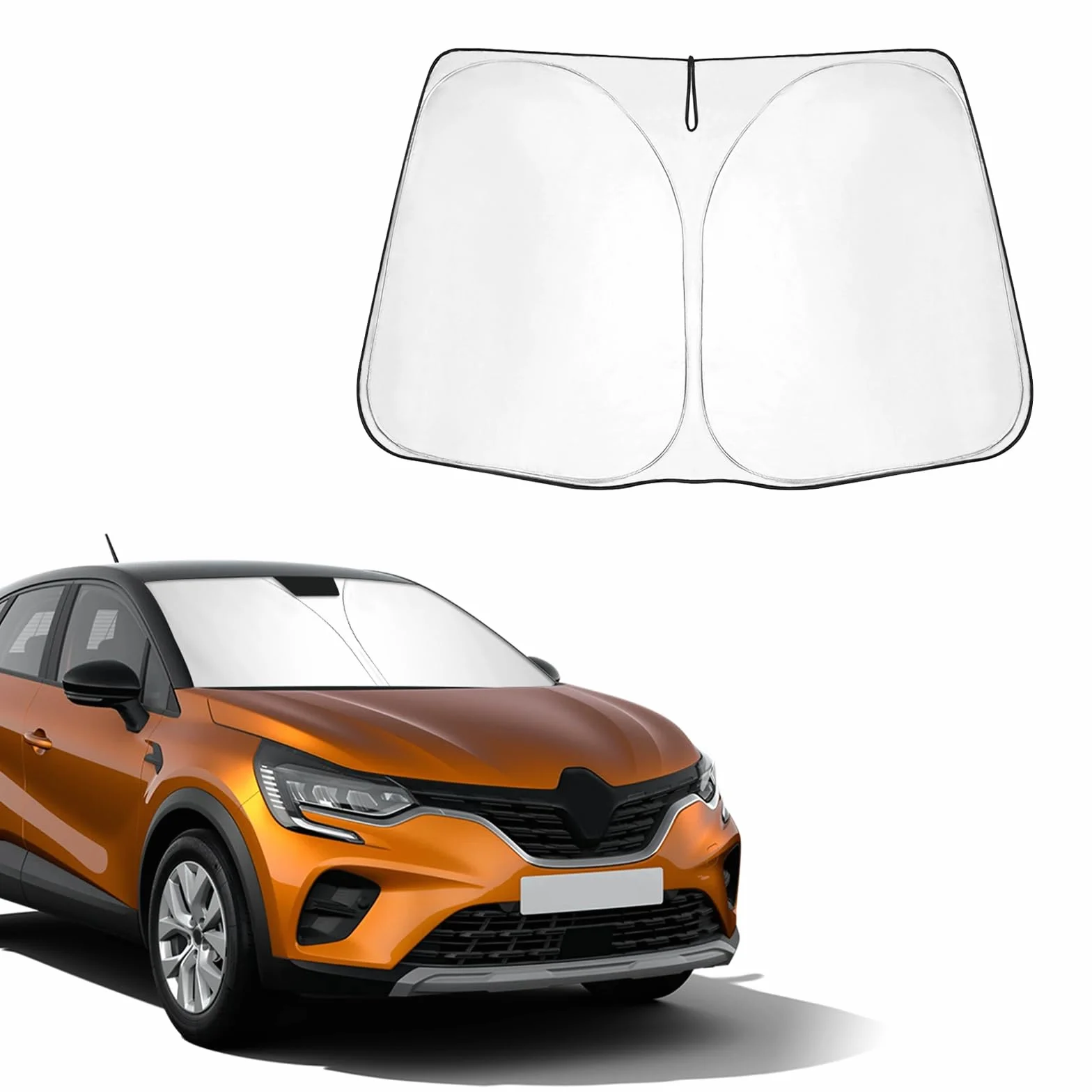 Osłona przeciwsłoneczna do Renault Captur II 2020-2024 & Renault Captur I 2013-2019 – składana osłona przedniej szyby z izolacją cieplną i ochroną przed promieniowaniem UV | pasuje do Captur RS