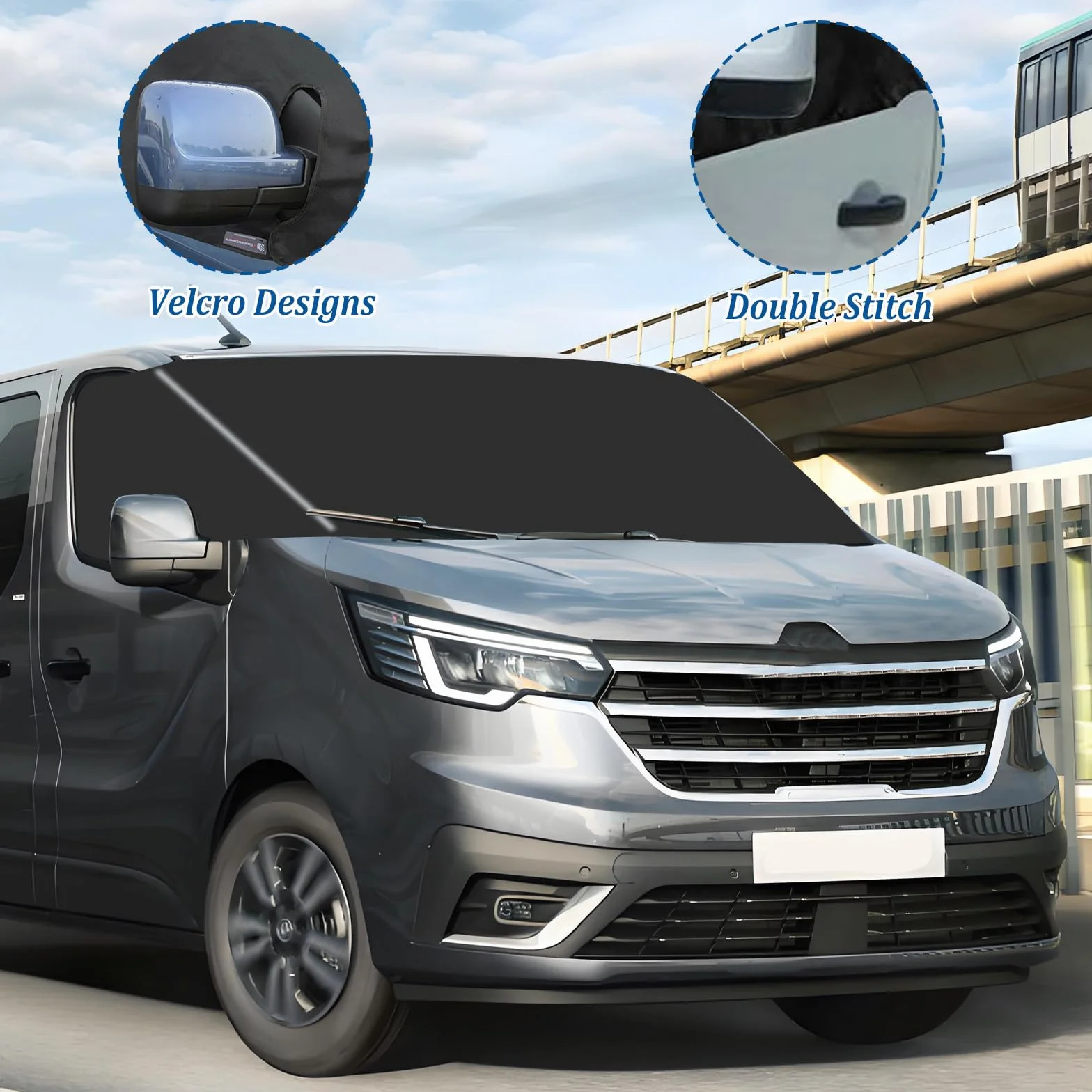 Osłona na przednią szybę samochodu, zamiennik do Renault Trafic 2014-2023, 600D osłona samochodowa do Opel Vivaro 2014 2015 2016 2017 2018, osłona przeciwsłoneczna na przednią szybę zamiennik do Flat