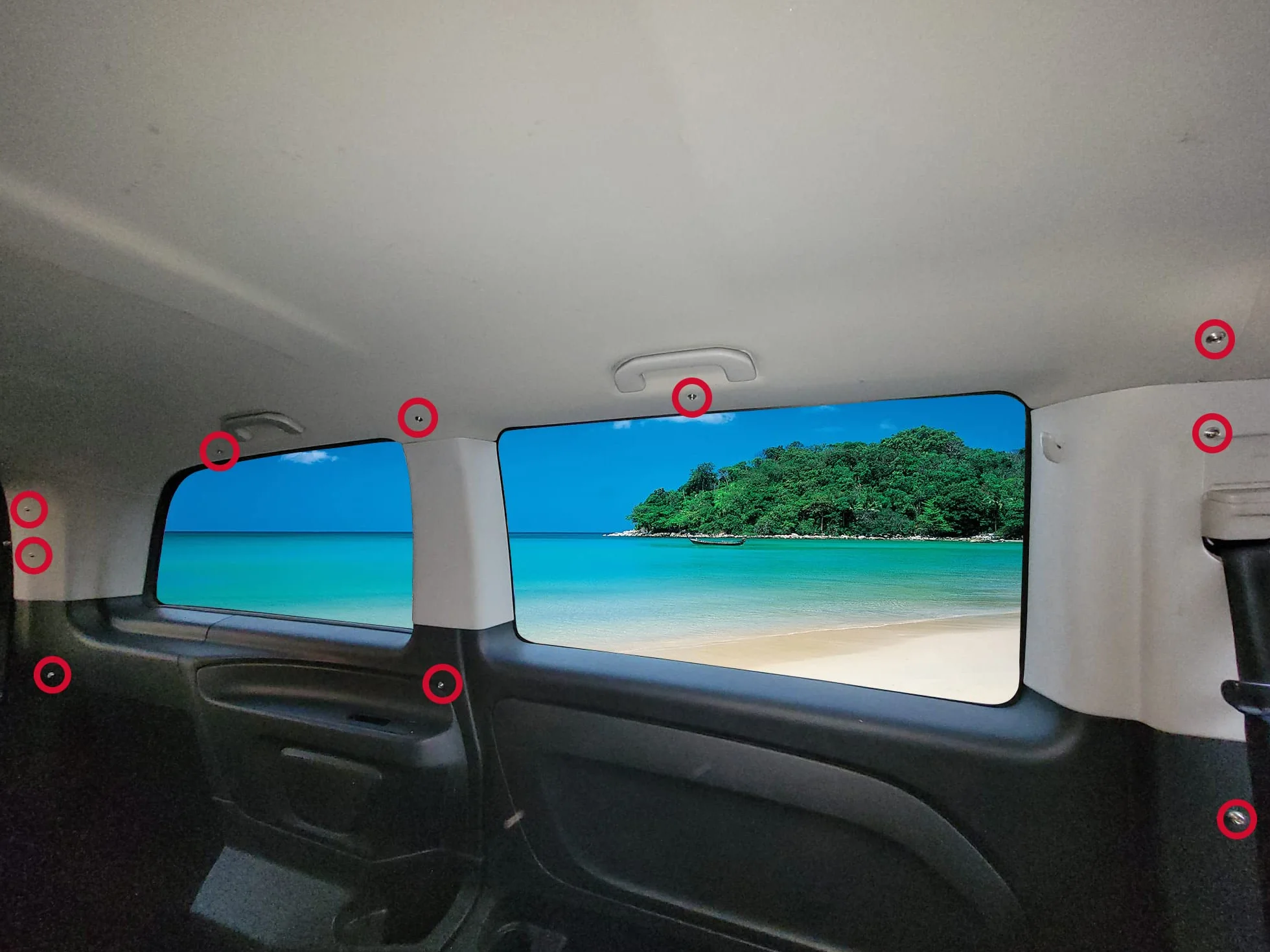 BREMER SITZBEZÜGE Blackout Zestaw zasłon kompatybilny z Ford Tourneo Custom od 2012 roku ochrona przed słońcem, kemping, akcesoria, kompletny zestaw, zasłony nieprzejrzyste