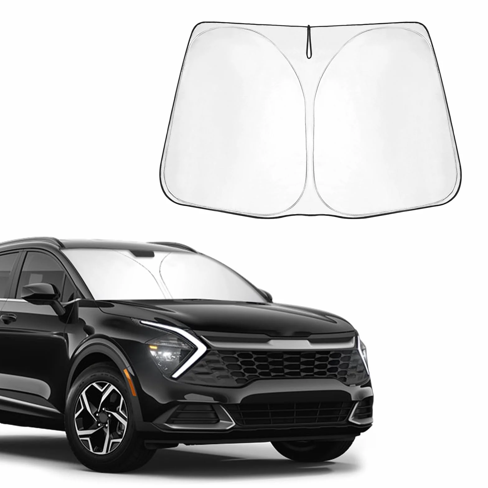 Osłona przeciwsłoneczna na przednią szybę do Kia Sportage NQ5 (2021-2025) & Kia Sportage QL (2015-2020) Składana osłona przeciwsłoneczna z izolacją termiczną i ochroną UV, Kia Sportage 2025