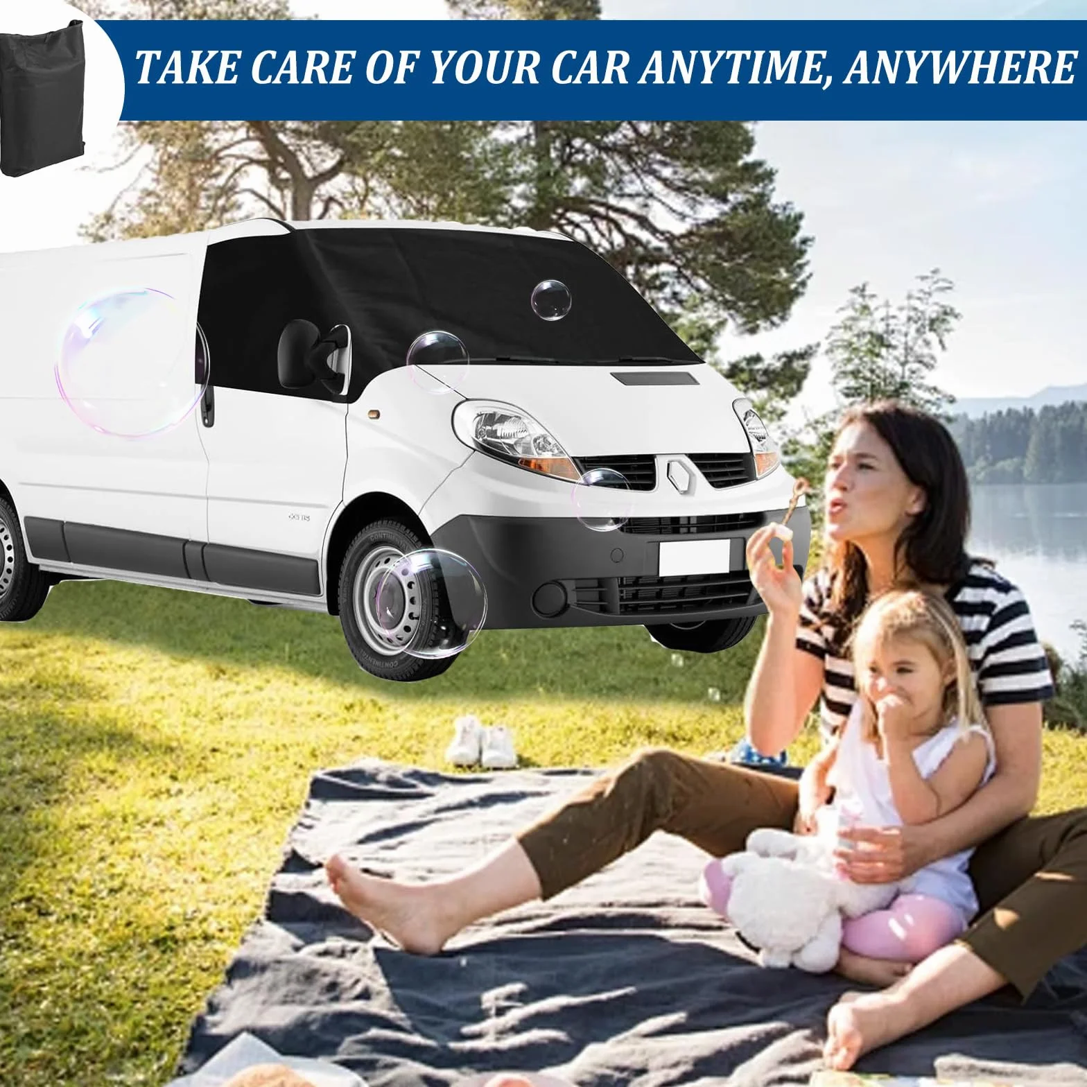 Osłona na przednią szybę samochodu, zamiennik do Renault Trafic 2014-2023, 600D osłona samochodowa do Opel Vivaro 2014 2015 2016 2017 2018, osłona przeciwsłoneczna na przednią szybę zamiennik do Flat