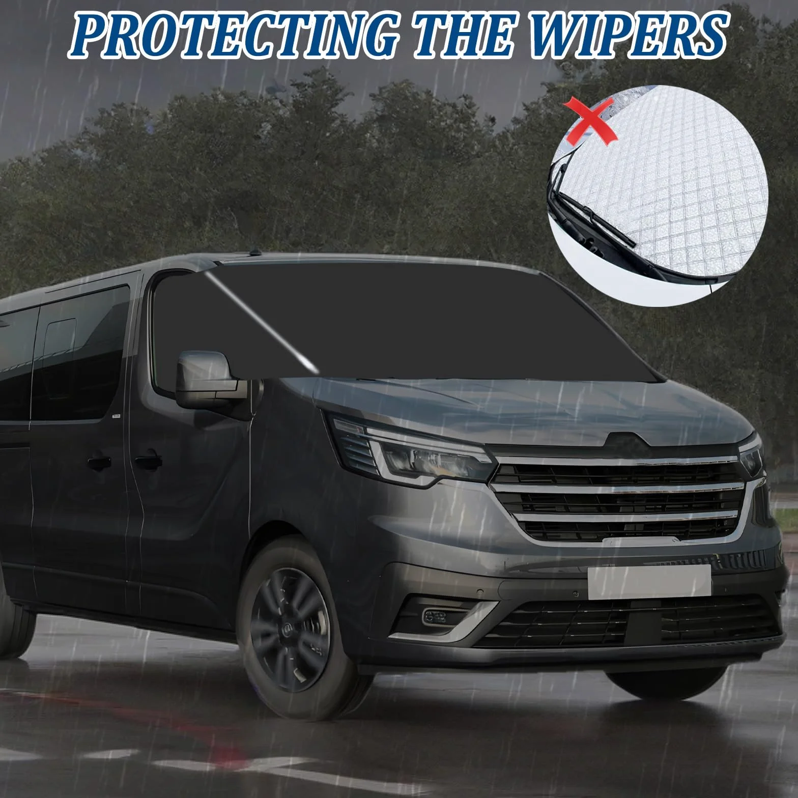 Osłona na przednią szybę samochodu, zamiennik do Renault Trafic 2014-2023, 600D osłona samochodowa do Opel Vivaro 2014 2015 2016 2017 2018, osłona przeciwsłoneczna na przednią szybę zamiennik do Flat