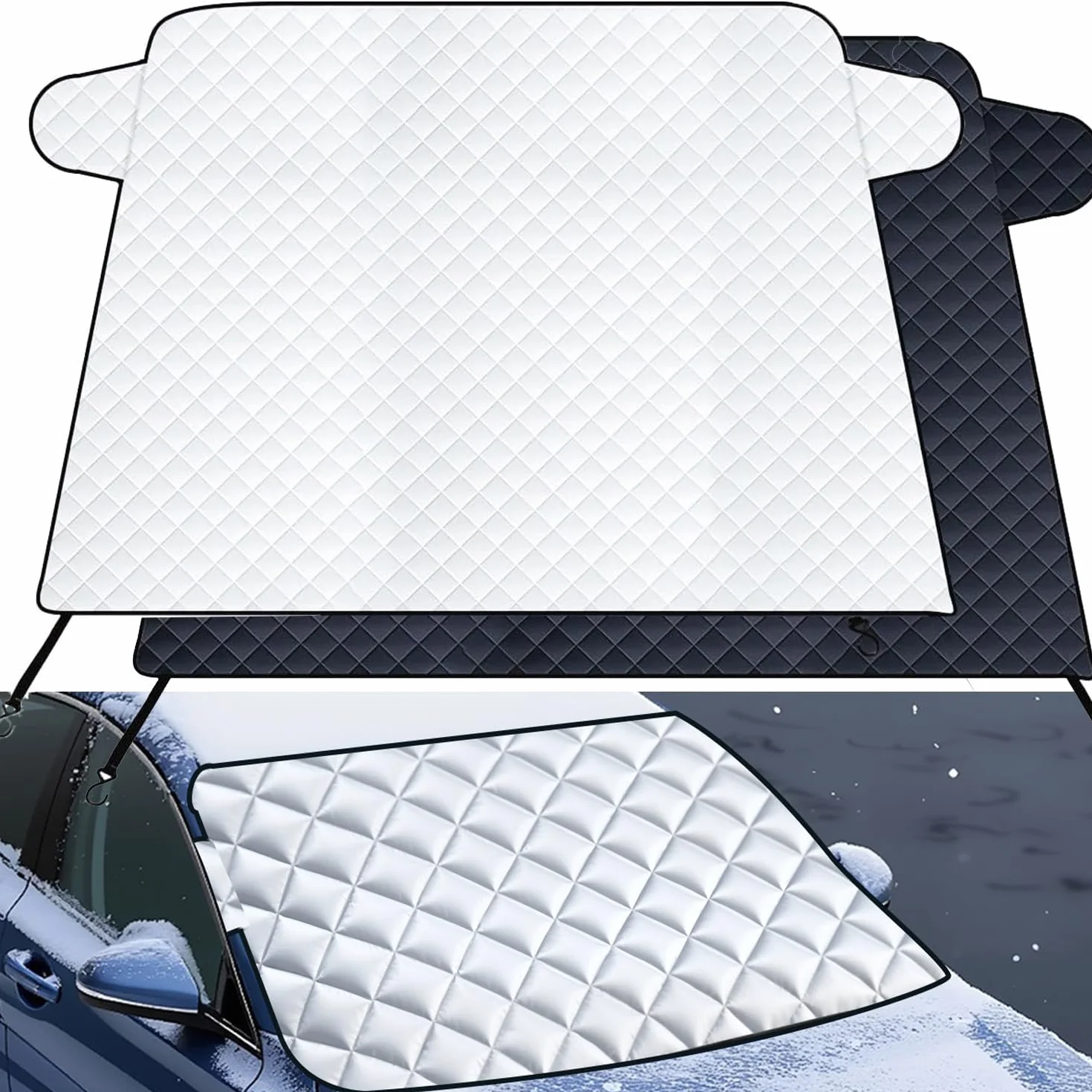 Osłona przedniej szyby kompatybilna z Toyota RAV4 2019-2025/2026, ochrona przed słońcem, akcesoria samochodowe, odporna na śnieg, bawełniana wyściółka, ochrona przed zamarzaniem