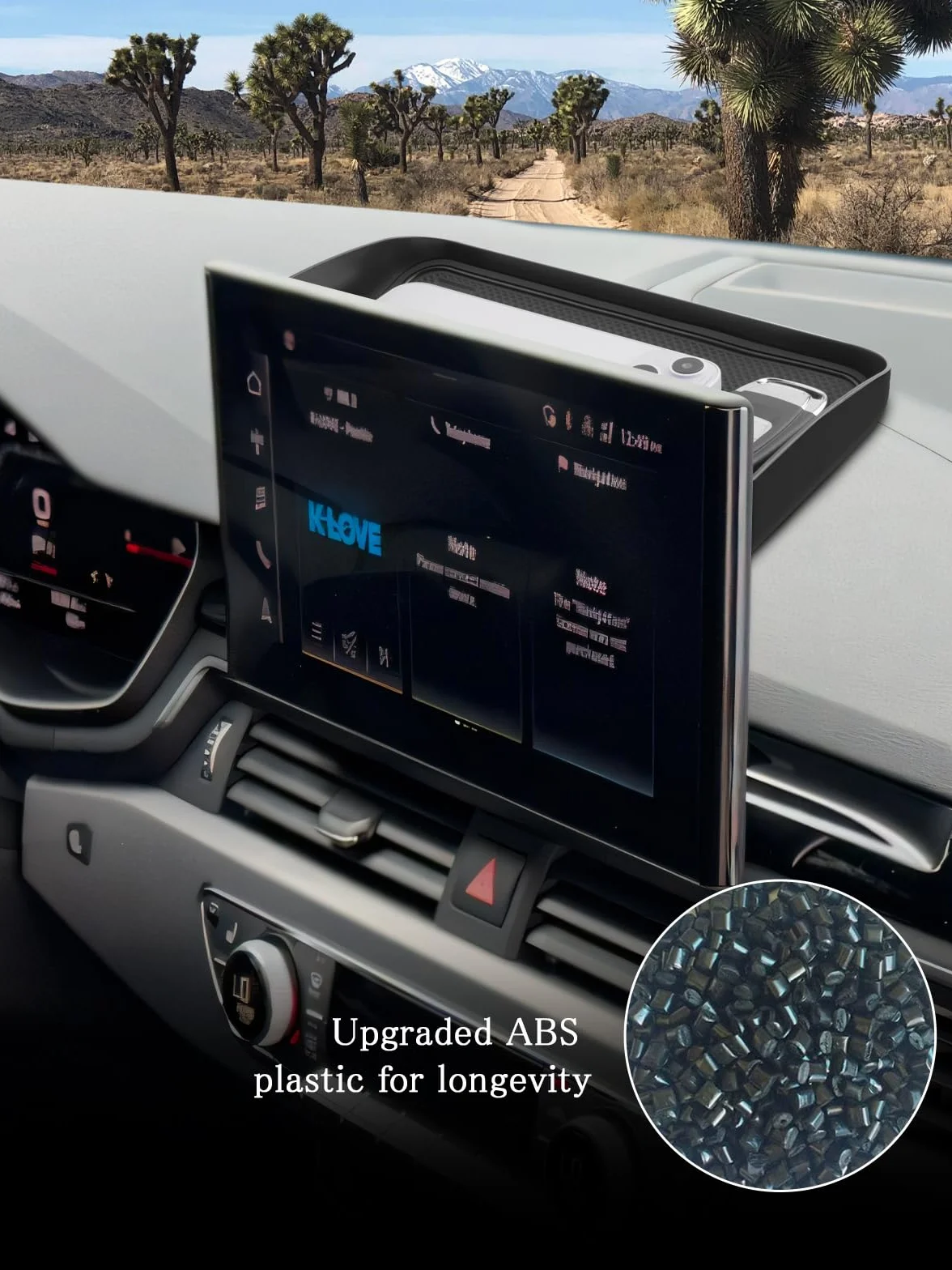 CDEFG Kompatybilny z Audi A4 B9 / A5 F5 Q5 FY 2020-2023 2024 organizer konsoli środkowej, pudełko do przechowywania, schowek na rękawiczki, akcesoria do konsoli środkowej (panel przyrządów)