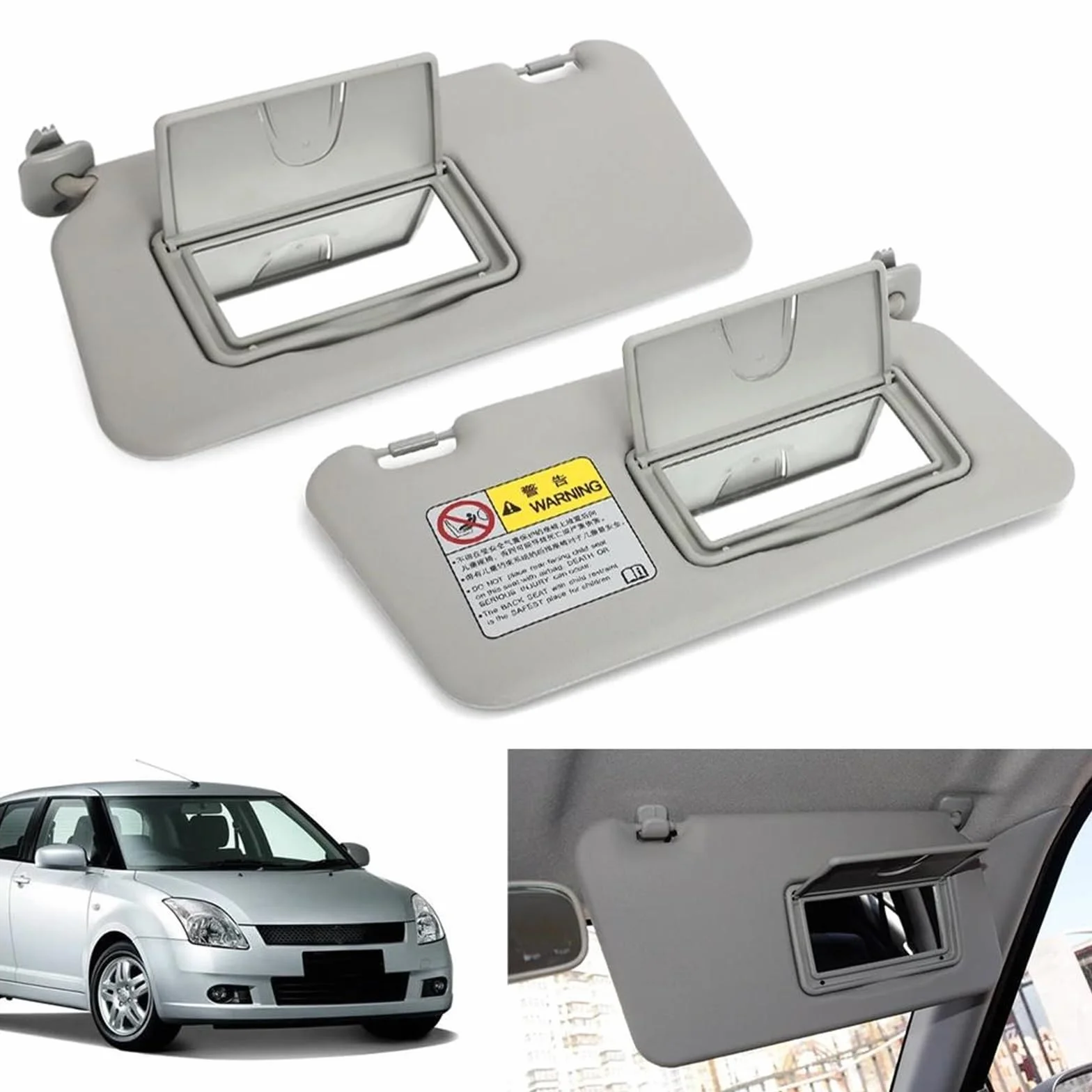 Do Suzuki Swift 2006-2010 do Splash 2011 84802-63J51 samochodowa osłona przeciwsłoneczna lewa prawa z lusterkiem samochodowa osłona przeciwsłoneczna (lewa)