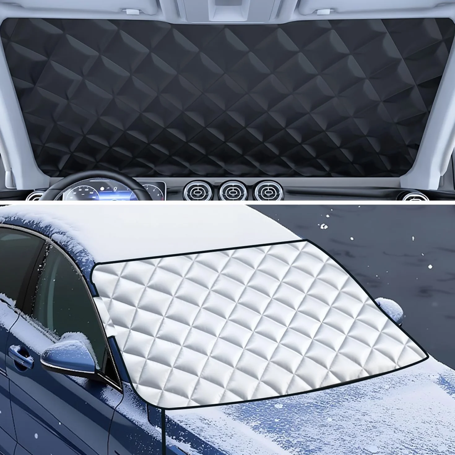 Osłona przedniej szyby kompatybilna z Toyota RAV4 2019-2025/2026, ochrona przed słońcem, akcesoria samochodowe, odporna na śnieg, bawełniana wyściółka, ochrona przed zamarzaniem