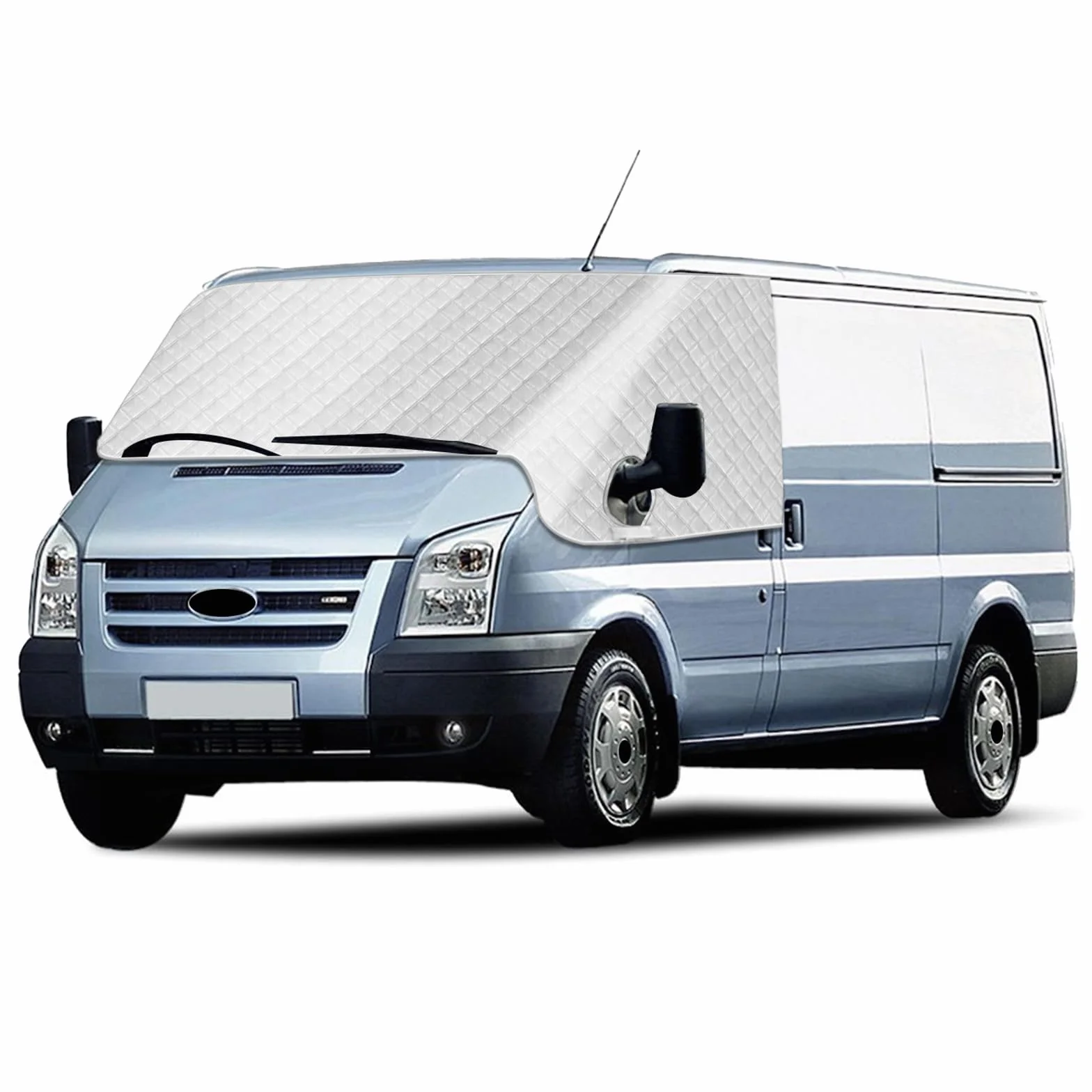 Osłona przedniej szyby kompatybilna z Ford Transit MK7 2000-2014 - Zewnętrzna termiczna osłona samochodu kempingowego, przednia szyba osłona