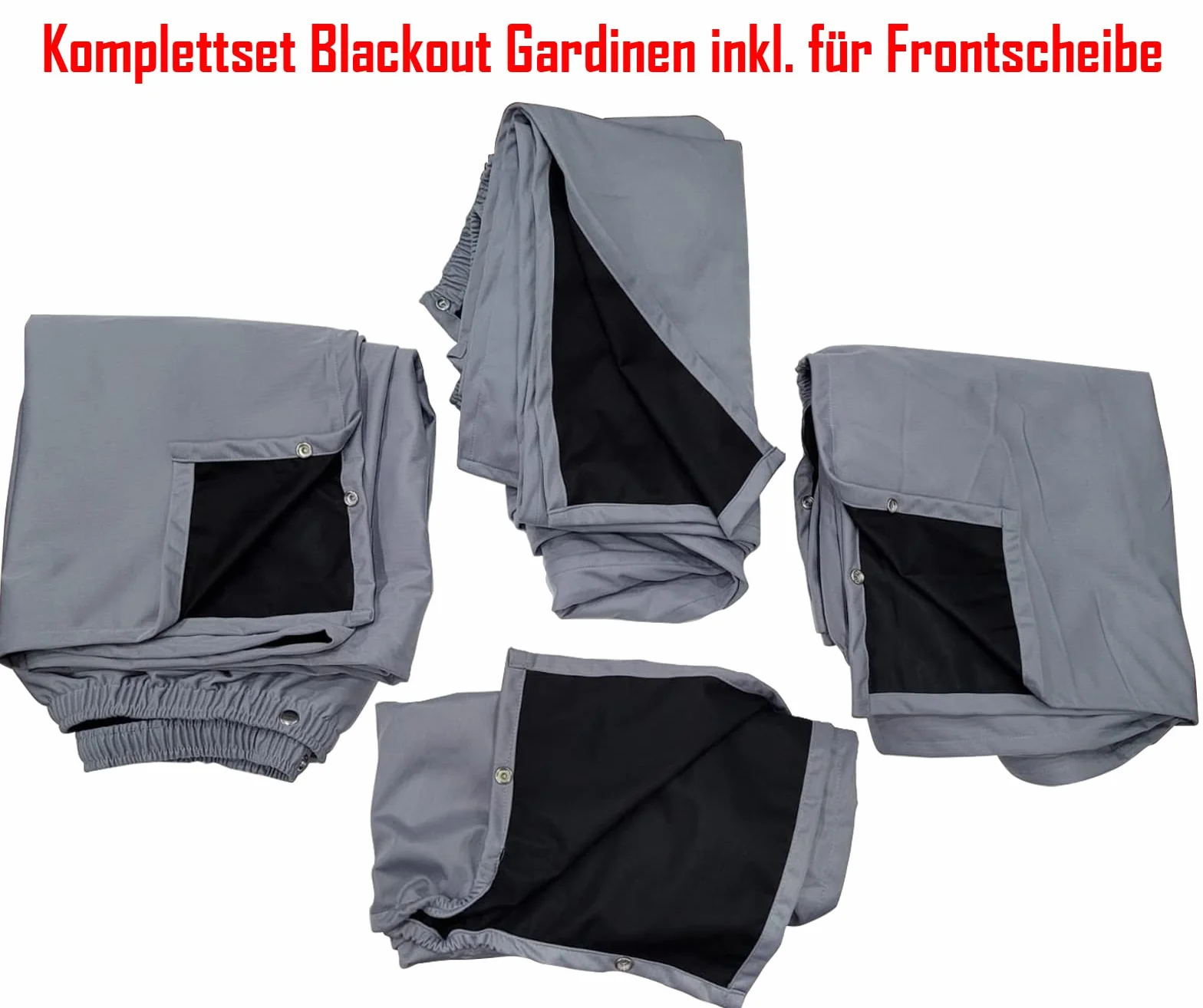 BREMER SITZBEZÜGE Blackout Zestaw zasłon kompatybilny z Ford Tourneo Custom od 2012 roku ochrona przed słońcem, kemping, akcesoria, kompletny zestaw, zasłony nieprzejrzyste