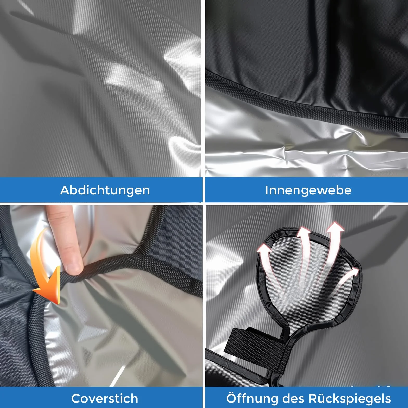 Osłona przedniej szyby Wrap Cover zamiennik dla VW Caravelle/Transporter/Multivan T7, luksusowa srebrna osłona przedniej szyby, składana osłona przeciwsłoneczna przedniej szyby, maty termiczne